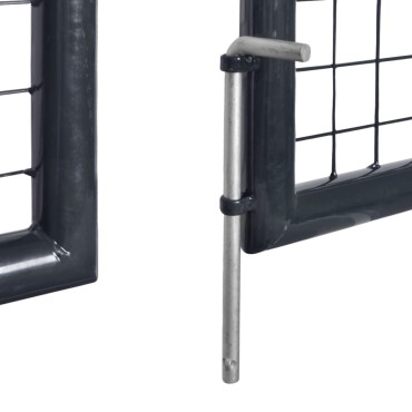 vidaXL Πόρτα Περίφραξης με Πλέγμα Γκρι 289 x 175 εκ. Γαλβαν. Χάλυβας