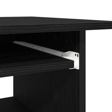 vidaXL Γραφείο Μαύρο Δρυς 80x45x74cm από Επεξεργασμένο Ξύλο 1 τεμ.