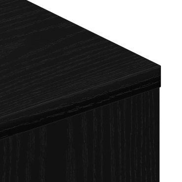 vidaXL Ντουλάπι τηλεόρασης με ρόδες Μαύρη Δρυς 102x34,5x43cm
