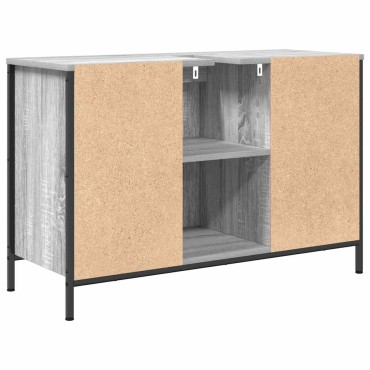 vidaXL ντουλάπι νιπτήρα με συρτάρια γκρι Sonoma 90x34,5x60cm