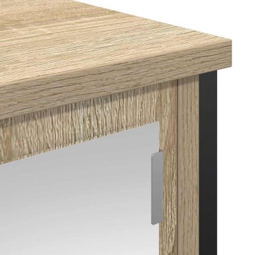 vidaXL Ντουλάπι Μπάνιου με Καθρέφτη Sonoma δρυς 50x21x60cm 1 τεμ.