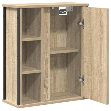 vidaXL Ντουλάπι Μπάνιου με Καθρέφτη Sonoma δρυς 50x21x60cm 1 τεμ.