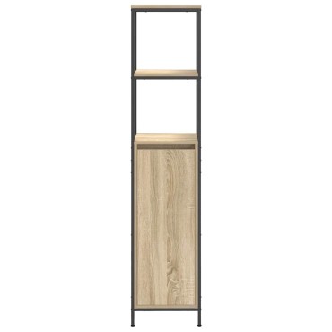 vidaXL Ντουλάπι μπάνιου με ράφια Sonoma δρυς 36x35x165cm 1 τεμ.