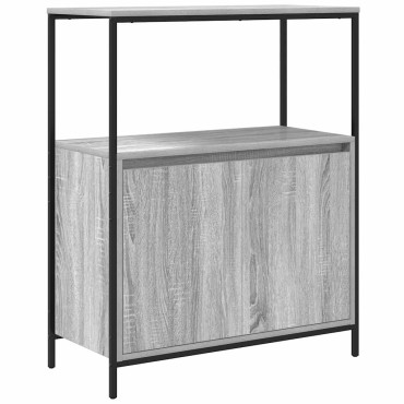 vidaXL Ντουλάπι μπάνιου με ράφια Γκρι Sonoma 76,5x35x95cm 1 τεμ.