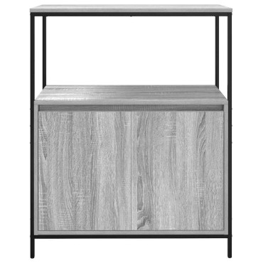vidaXL Ντουλάπι μπάνιου με ράφια Γκρι Sonoma 76,5x35x95cm 1 τεμ.