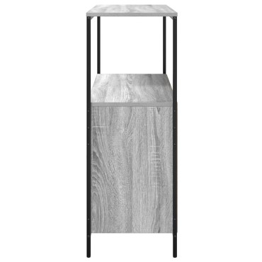 vidaXL Ντουλάπι μπάνιου με ράφια Γκρι Sonoma 76,5x35x95cm 1 τεμ.