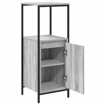 vidaXL Ντουλάπι Μπάνιου με Καθρέφτη Γκρι Sonoma 36x35x95cm 1 τεμ.
