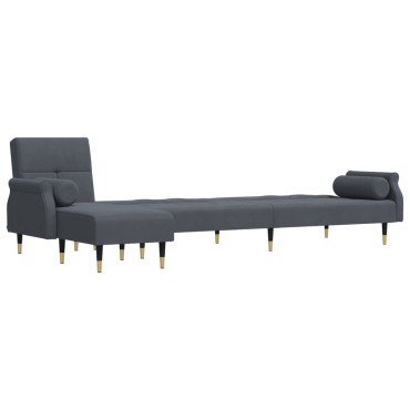 vidaXL Καναπές Κρεβάτι Γωνιακός Σκ. Γκρι 271x140x70cm Βελούδινος 1 τεμ.