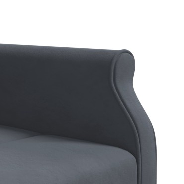vidaXL Καναπές Κρεβάτι Γωνιακός Σκ. Γκρι 271x140x70cm Βελούδινος 1 τεμ.