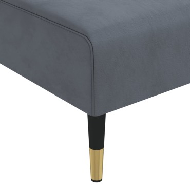 vidaXL Καναπές Κρεβάτι Γωνιακός Σκ. Γκρι 271x140x70cm Βελούδινος 1 τεμ.