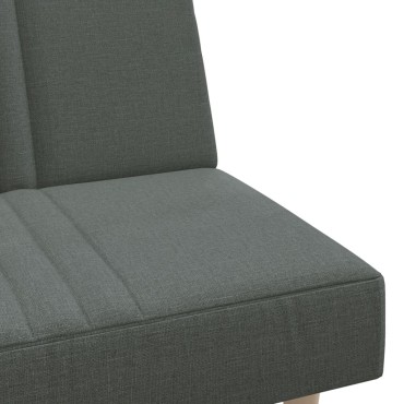 vidaXL Καναπές Κρεβάτι Γωνιακός Σκ. Γκρι 255x140x70cm Υφασμάτινος 1 τεμ.