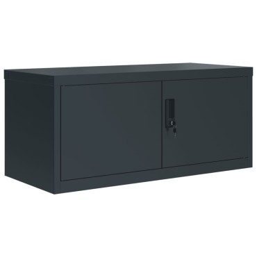 vidaXL Αρχειοθήκη Ανθρακί 90x40x130cm Ατσάλινη