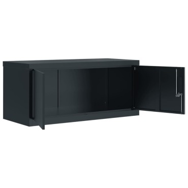 vidaXL Αρχειοθήκη Ανθρακί 90x40x130cm Ατσάλινη