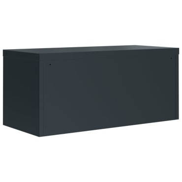 vidaXL Αρχειοθήκη Ανθρακί 90x40x130cm Ατσάλινη