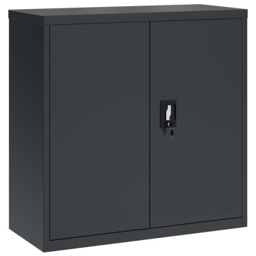 vidaXL Αρχειοθήκη Ανθρακί 90x40x130cm Ατσάλινη