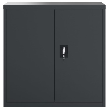 vidaXL Αρχειοθήκη Ανθρακί 90x40x130cm Ατσάλινη