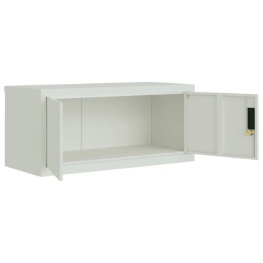 vidaXL Αρχειοθήκη Αν. Γκρι 90x40x130cm Ατσάλινη 2 τεμ.