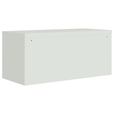 vidaXL Αρχειοθήκη Αν. Γκρι 90x40x130cm Ατσάλινη 2 τεμ.