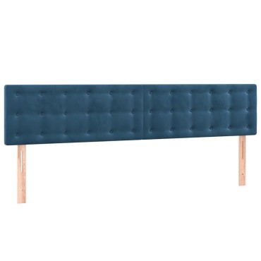 vidaXL Κεφαλάρια Κρεβατιού 2 τεμ. Σκ. Μπλε 80x5x78/88cm Βελούδινο