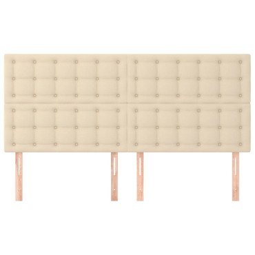vidaXL Κεφαλάρια Κρεβατιού 4 τεμ. Κρεμ 80x5x78/88cm Υφασμάτινο