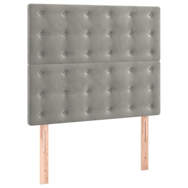 vidaXL Κεφαλάρια Κρεβατιού 2 τεμ. Αν. Γκρι 80x5x78/88cm Βελούδινο