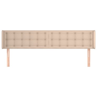 vidaXL Κεφαλάρι με Πτερύγια Καπουτσίνο 163x16x78/88cm Συνθετικό Δέρμα 1 τεμ.