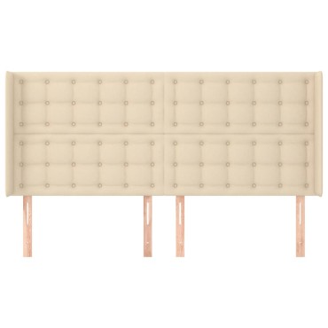 vidaXL Κεφαλάρι με Πτερύγια Κρεμ 163x16x118/128cm Υφασμάτινο 1 τεμ.