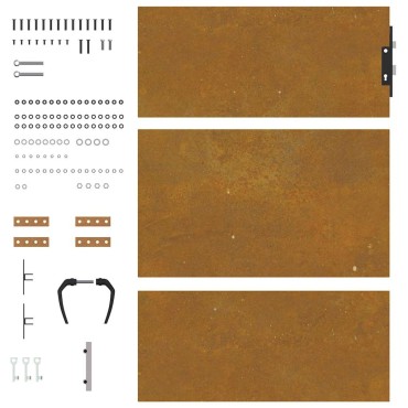 vidaXL Πόρτα Κήπου 85x125 εκ. από Ατσάλι Corten