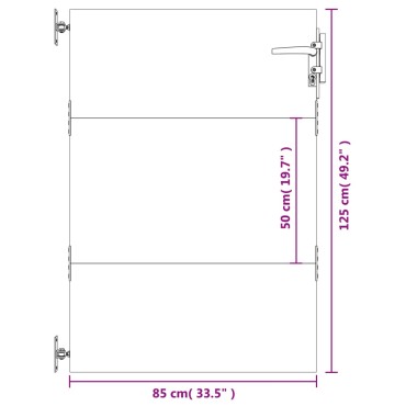 vidaXL Πύλη Κήπου 85 x 125 εκ. από Ατσάλι Corten