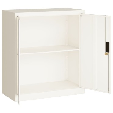vidaXL Αρχειοθήκη Λευκή 79x40x90cm από Ατσάλι 1 τεμ.