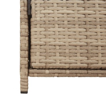 vidaXL Ντουλάπι Αποθήκευσης Κήπου Beige 83x45x76cm Συνθετικό Ρατάν