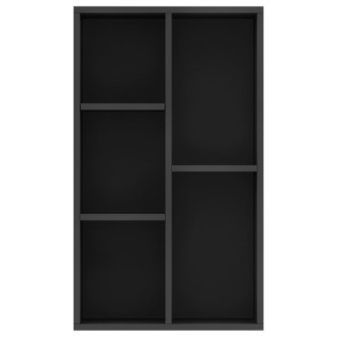 vidaXL Ραφιέρα / Βιβλιοθήκη Μαύρη 50x25x80cm από Επεξ. Ξύλο 1 τεμ.