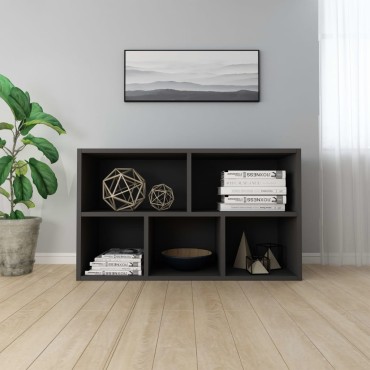 vidaXL Ραφιέρα / Βιβλιοθήκη Μαύρη 50x25x80cm από Επεξ. Ξύλο 1 τεμ.