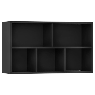 vidaXL Ραφιέρα / Βιβλιοθήκη Μαύρη 50x25x80cm από Επεξ. Ξύλο 1 τεμ.