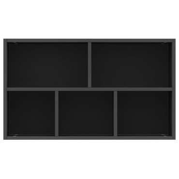 vidaXL Ραφιέρα / Βιβλιοθήκη Μαύρη 50x25x80cm από Επεξ. Ξύλο 1 τεμ.