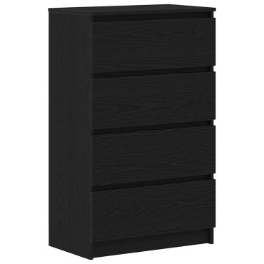 vidaXL Συρταριέρα Μαύρο Δρυς 60x35x98,5cm από Επεξεργασμένο Ξύλο 1 τεμ.