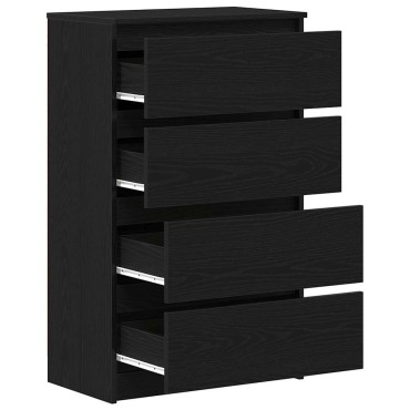 vidaXL Συρταριέρα Μαύρο Δρυς 60x35x98,5cm από Επεξεργασμένο Ξύλο 1 τεμ.