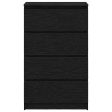 vidaXL Συρταριέρα Μαύρο Δρυς 60x35x98,5cm από Επεξεργασμένο Ξύλο 1 τεμ.