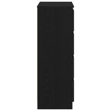 vidaXL Συρταριέρα Μαύρο Δρυς 60x35x98,5cm από Επεξεργασμένο Ξύλο 1 τεμ.