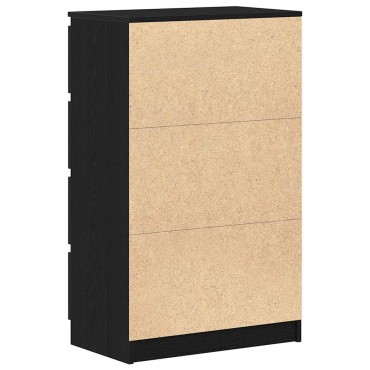 vidaXL Συρταριέρα Μαύρο Δρυς 60x35x98,5cm από Επεξεργασμένο Ξύλο 1 τεμ.