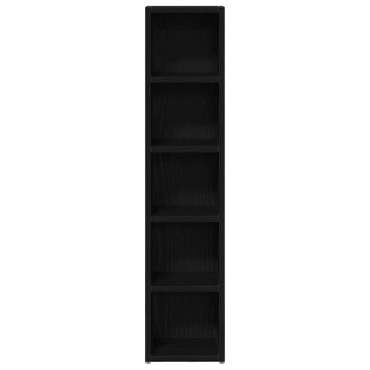 vidaXL Ντουλάπια CD 2 τεμ. Μαύρο Δρυς 21x16x93,5cm Επεξεργασμένο Ξύλο