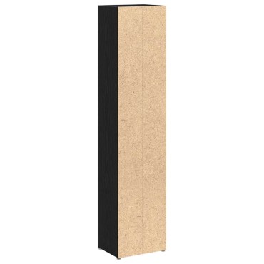 vidaXL Ντουλάπια CD 2 τεμ. Μαύρο Δρυς 21x16x93,5cm Επεξεργασμένο Ξύλο