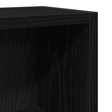vidaXL Ντουλάπια CD 2 τεμ. Μαύρο Δρυς 21x16x93,5cm Επεξεργασμένο Ξύλο
