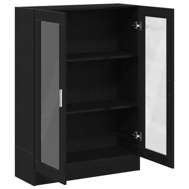 vidaXL Βιβλιοθήκη Μαύρο Δρυς 82,5x30,5x115cm Επεξεργασμένο Ξύλο 1 τεμ.