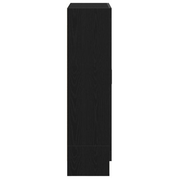 vidaXL Βιβλιοθήκη Μαύρο Δρυς 82,5x30,5x115cm Επεξεργασμένο Ξύλο 1 τεμ.