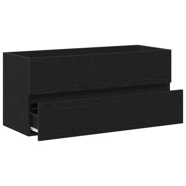 vidaXL Ντουλάπι Νιπτήρα Μαύρη Δρυς 100x38,5x45cm Μοριοσανίδα 1 τεμ.