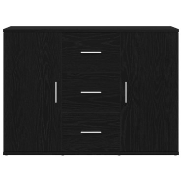 vidaXL Μπουφές Μαύρη Δρυς 91x29,5x65cm από Επεξεργασμένο Ξύλο 1 τεμ.