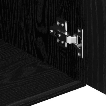 vidaXL Μπουφές Μαύρη Δρυς 91x29,5x65cm από Επεξεργασμένο Ξύλο 1 τεμ.