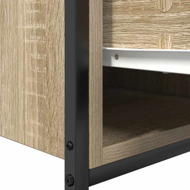 vidaXL ντουλάπι νιπτήρα με συρτάρια Sonoma Δρυς 90x34,5x60cm