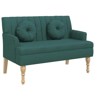 vidaXL Παγκάκι Σκούρο Πράσινο 113x64,5x75,5cm με Μαξιλάρια